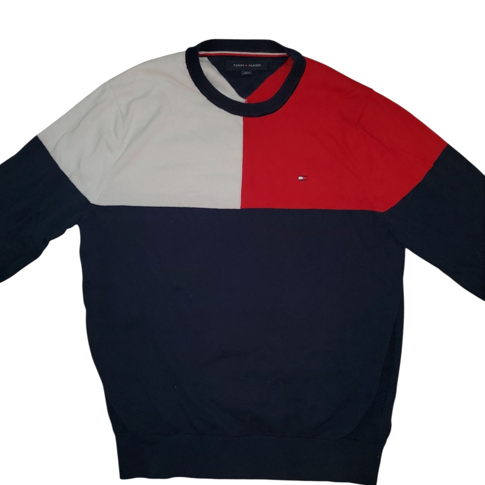 Tommy Hilfiger Red, White, and Black Crewneck Sweater - Picture 2 of 6